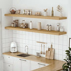 Vivelove 12" Deep Floating Shelves with Invisible Brackets, 72" Wall Shelves for Bathroom Bedroom Kitchen Living Room Laundry