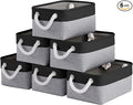 Storage Baskets for Shelves 11.8x7.9x5.2 Inch, Foldable Fabric Storage Bins with Handles, Small Storage Baskets for Organizin
