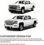 Coverado Chevy Silverado Seat Covers, Faux Leather Seat Covers Fit for Chevy Silverado GMC Sierra 2007-2025 1500, 2015-2025 2