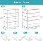 Vtopmart Acrylic Organizer with 8 Drawers, Desk Organizers and Accessories, Clear Makeup Organization, Dustproof Storage Draw