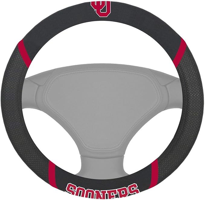 FANMATS NCAA Unisex-Adult Embroidered Steering Wheel Cover