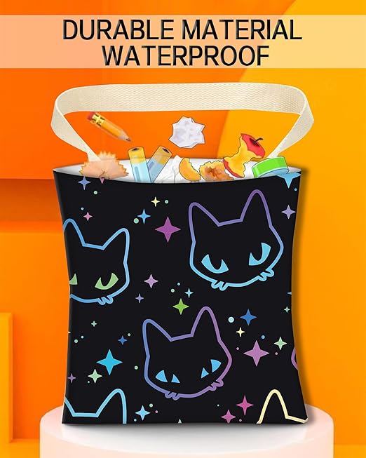 Car Garbage Can, Car Trash Bag, Car Garbage Bag, Hanging Car Trash Can for Car Accessories, Vehicle, Travelling, Camping, Cute Car Back Seat Organizer, Cute Neon Cats