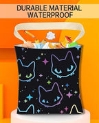 Car Garbage Can, Car Trash Bag, Car Garbage Bag, Hanging Car Trash Can for Car Accessories, Vehicle, Travelling, Camping, Cute Car Back Seat Organizer, Cute Neon Cats