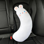 Car Pillow for Kids, Dinosaur Seat Belt Cover, Seatbelt Adjuster for Kids Car Seatbelt Covers, Vehicle Shoulder Pads, Seatbelt Cushion for Kids, Seat Strap Pillows Kids (White)