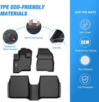 Nilight Floor Mats for Ford Flex 2009 2010 2011 2012 2013 2014 2015 2016 2017 2018 2019 All Weather Custom Fit Heavy Duty Floor Liners