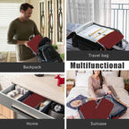 PANDA JOYS 4 Set Compression Packing Cubes Travel - Travel Accessories Expandable Packing Organizers for Carry On - Essential
