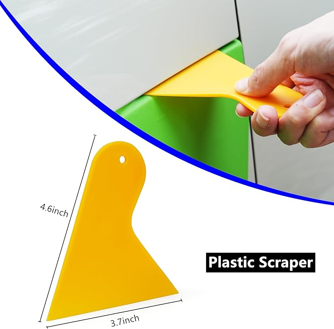 Umaki Window Tint Application Kit, Car Film Tools, Vinyl Wrap Tools with Heat Gun, 4inch Squeegee, Retractable Knife & 10 Blades, 300ml Spray Bottle, Window Squeegee, Edge Trimming Squeegee Kit