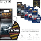 AREON Sport LUX Quality Perfume/Cologne Cardboard Car & Home Air Freshener, Platinum (Pack of 12)