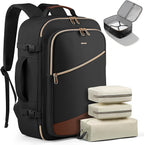 HOTOR Travel Backpack for Women – TSA-Friendly Travel Bag with Multiple Compartments & 3 Packing Cubes, Water-Resistant & Com
