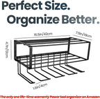 Power Tool Organizer, 120LB Bearing Assemble-free Wall Mount Cordless Drill Holder Utility Racks Storage For Dewalt Milwaukee