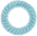 Fuzzy Winter Steering Wheel Covers for Women, Warm Cute Fluffy Car Wheel Cover for F150, Trucks, Jeep, Van, Soft Furry Auto Plush Large Car Handle Cover for Cold Weather, 15.2-16in, Green