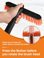 34" Extendable Ice Scrapers for Car Windshield 2-in-1 Snow Brush for Car Snow Scraper for Car Snow Scraper and Drush with Ergonomic Foam Grip for Cars, Trucks, SUVs with 360° Pivoting Brush Head Blue