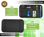 Car Sun Visor Organizer with 4 Pockets and 2 Pen Holders