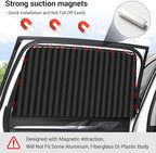 ZATOOTO Car Side Window Sun Shades - Front Privacy Magneic Black 2 Pcs Automotive Covers - Sunshades Curtain Prevent Glare and UV Rays for Baby