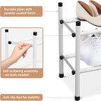 STORAGE MANIAC Expandable Shoe Rack, 8 Pairs Stackable Small Shoe Rack, Metal Adjustable Shoes Organizer for Closet, Entryway