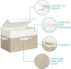 GRANNY SAYS Storage Bins with Lids, Decorative Storage Boxes, Clothes Stoarge Bins, Shelf Baskets, Closet Storage Bins for Cl