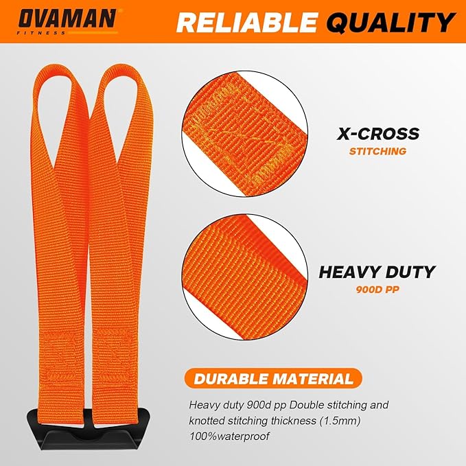 6 Rooftop Cargo Tie Down Hook Straps - Secure Any Car Roof Bag, Roof Rack Cargo Carrier, or Car Top Carrier, Durable and Solid, No Roof Rack Required, Compatible with Most Cars - Registered Patent