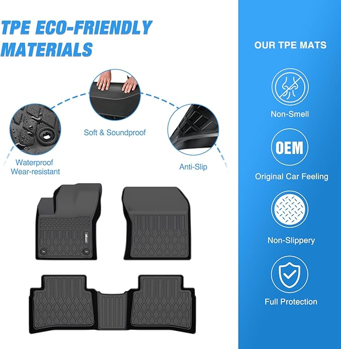 Nilight TPE Floor Mats for Toyota Prius & Prime 2016 2017 2018 2019 2020 2021 2022,All Weather Custom Fit Heavy Duty Floor Liners