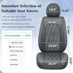 Coverado Car Seat Cover Full Set, Waterproof Front and Back Seat Covers for Cars, 5-Pack Leather Seat Covers, Car Seat Protec