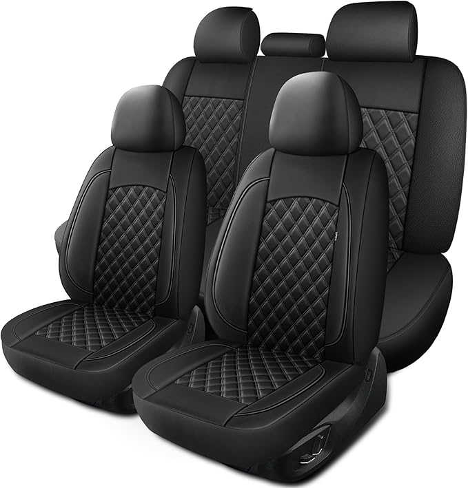 Car Seat Covers Full Set, Breathable and Waterproof Napa Leather Car Seat Cover, Interior Universal Fit for Cars, Sedans, SUV