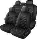 Car Seat Covers Full Set, Breathable and Waterproof Napa Leather Car Seat Cover, Interior Universal Fit for Cars, Sedans, SUV