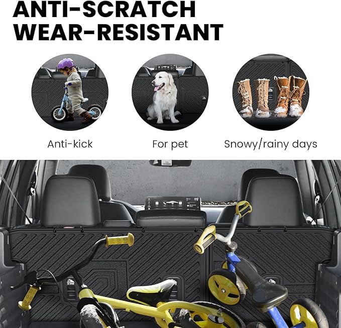LASFIT Rear Seat Back Protector for Honda Passport 2026, All Weather TPE Pet Friendly Custom Fit Passport Second Row Back Seat Cover Mat Liner Accessories, Black