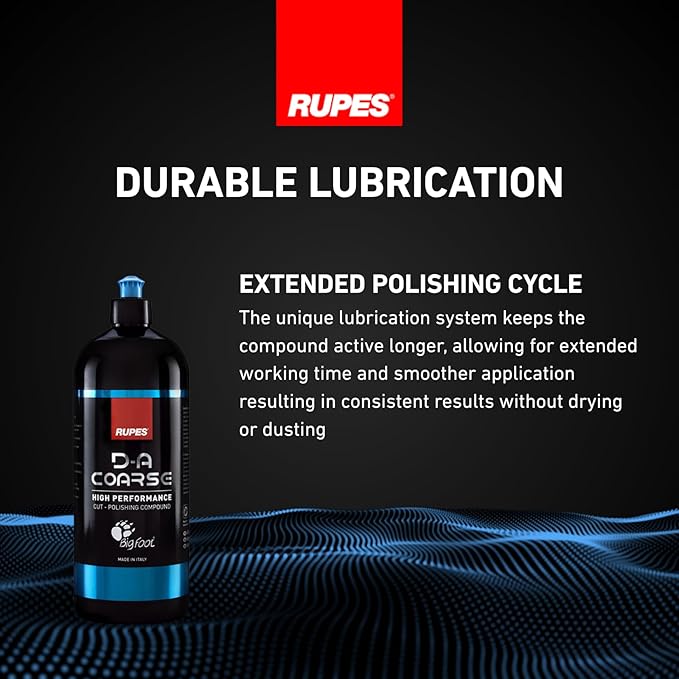 RUPES 1000 ml D-A Coarse High Performance Cut Polishing Compound for Car Detailing & Removing Scratches (Pack of 12) | Severe Defect Removal | Micro-Abrasive Technology | Removes Swirl Marks
