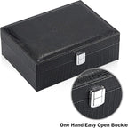 Voova Jewelry Box Organizer for Women Girls, 2 Layer Large Men Jewelry Storage Case, PU Leather Display Jewellery Holder with