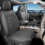 Coverado Leather Car Seat Covers, Waterproof Dooge Ram 1500 Seat Covers Compatible with 2002-2025 Dodge Ram 1500 2500 3500 wi