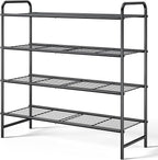 Kitsure Shoe Rack - Stainless Steel Shoe Organizer, Sturdy Shoe Rack for Closet and Front Door Entrance, Free Standing Shoe S