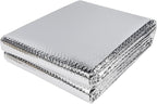 winemana Window Insulation Roll, 48IN x 10FT Reflective Heat Shield Bubble Film, Double-Sided Aluminum Foil Insulation, Weatherproof Garage Door Cover for Windows, RV, Basement, Winter & Summer