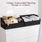 Homsorout Closet Organizers and Storage Bins - 6 Pack Collapsible Divided Trapezoidal Cube Storage Bins Baskets with Orange H