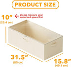 SpaceAid 4 Pack 10" High Under Bed Storage Containers, Large Underbed Storage Organizer Bins with Lids for Bedroom, Dorm, Clo