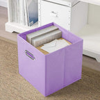 ShellKingdom Storage Bins, Foldable Fabric Storage Cubes And Cloth Storage Organizer Drawer with Metal Handle For Closet And 