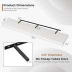Fun Memories 72 Inch Floating Shelves for Wall, Fireplace Mantel Shelf with Invisible Heavy Duty Bracket, 8 Inch Deep Storage
