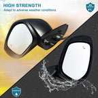 Left Driver Side Mirror Fits 2022-2025 HONDA CIVIC Sedan/Hatchback With Power Glass, Heated, Blind Spot Detection and Manual Folding Match to Crystal Black Pearl Replace HO1320351 (7 Pins)