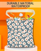 Car Garbage Can, Car Trash Bag, Car Garbage Bag, Hanging Car Trash Can for Car Accessories, Vehicle, Travelling, Camping, Cute Car Back Seat Organizer, Cute Grey Flowers
