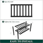 Smiry Bamboo Shoe Rack for Closet, 2 Tier Small Wooden Stackable Shoe Organizer, Free Standing Shoes Storage Shelf for Entryw