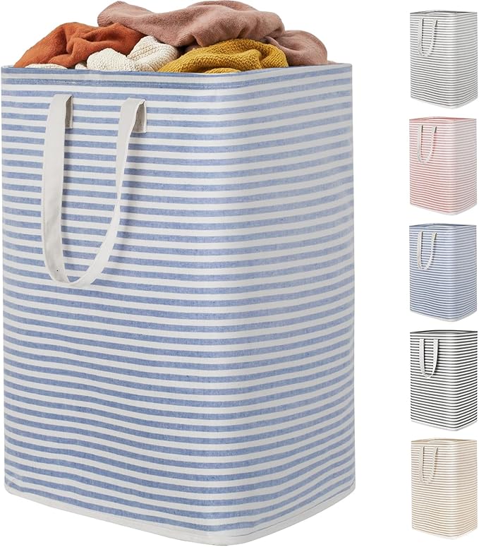Lifewit 1 Pack Laundry Basket 80L Each, Collapsible Clothes Hamper with Reinforced Handles, Freestanding Waterproof Design fo