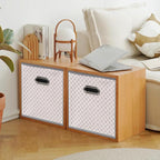 Fabric storage bins Cubes, Fabric Cube Organizer with Handle, Foldable Cube Bins for Cloth or Accessary Storage, 11x11x11, Se