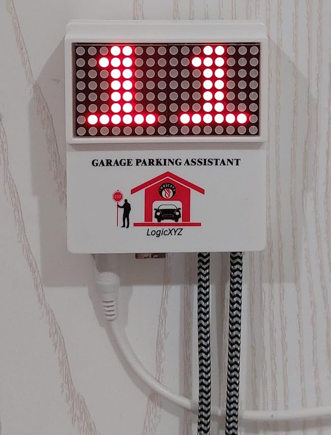 Garage Parking Assistant with Parking Aid Sensor - New Model - Free 1 Year Replacement Warranty - Parking Stopper for Garage – No Laser Parking