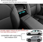 Car Purse Holder Between Front Seats PU Leather Bag Holder Above Armrest Box Child Barrier Front Seat Snack Organizer Bag Storage Auto Interior Accessories(Medium Size)