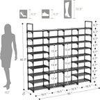 ROJASOP Large Shoe Rack Organizer for Entryway Closet 64-68 Pairs 9-Tier Heavy Duty Tall Garage Shoe Rack Shoe Shelf Shoes St
