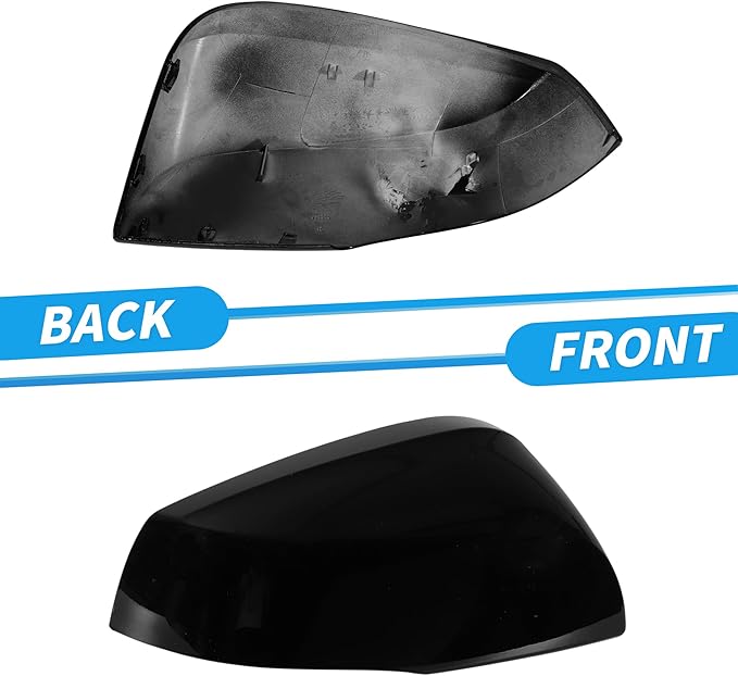 Motoforti Right Side Wing Mirror Cover for Toyota RAV4 2019-2025, Car Rear View Mirror Cover Cap No.87915-42160, Car Exterior Door Side Rearview Mirror Cap Mirror Housing, Glossy Black