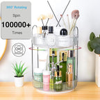 360 Rotating Makeup Organizer, 2 Tier Lazy Susan Bathroom Counter Organizer, Skincare Organizers, Spinning Perfume Organizer 