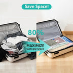 12 Pack Small Travel Vacuum Storage Bags, Portable Vacuum Seal Bags for Clothing Travel with Pump, Space Saver Bag for Luggag