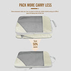 8 Set Compression Packing Cubes for Travel, Expandable Luggage Organizer with Shoe Bag & Laundry Bag - Lightweight Suitcase &