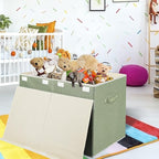 popoly Large Toy Box Chest with Lid, Collapsible Sturdy Toy Bin Storage Organizer Boxes Baskets for Kids, Boys, Girls, Nurser