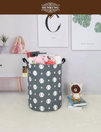 HUNRUNG Laundry Hamper,Large Canvas Fabric Lightweight Storage Basket Toy Organizer Dirty Clothes Collapsible Waterproof for 