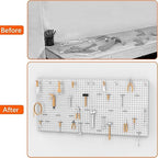 TORACK 4 PCS Metal 12 x 24 in Pegboard Panels, Garage Tools Organizer Pegboards for Workbench, Modular Peg Board, Tool Organi